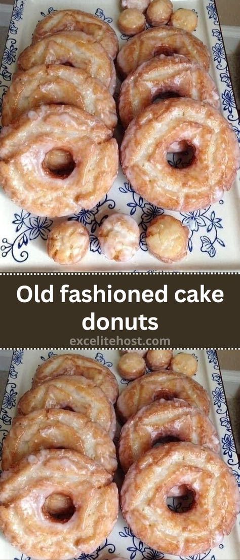 Cake Donut Recipe Baked, Old Fashioned Doughnuts Recipe, Cake Donuts Baked, Cake Doughnuts Recipe, Old Fashioned Cake, Cake Mix Donuts, Donuts Cake, Cake Donuts Recipe, Cake Doughnuts