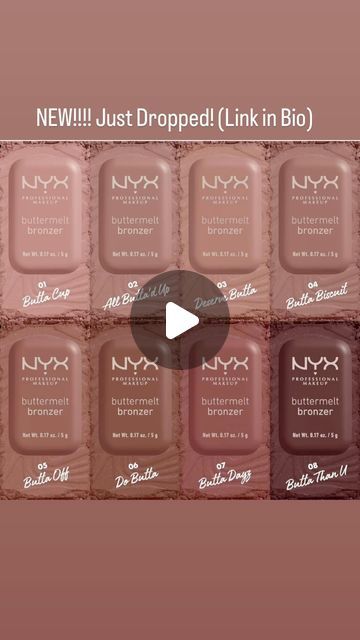 TRENDMOOD on Instagram: "Available Now! 🚨 LINK ➡️ BIO 🙀😍 NEW! Matte Buttermelt Bronzer 🤎✨ #nyxcosmetics   This formula melts into skin delivering a buttered up bronzed finish and silky-smooth skin, infused with mango butter, shea butter, and almond butter. For up to 12 hours of wear. For a sun-soaked bronze all year round. In 8 soft glow shades $10  #ComingSoon on their website & retailers   What did u get? 🤎😍✨XO #TRENDMOOD    .  #makeup #beauty #bbloggers #beautyblogger  #motd #makeupoftheday #mua #ilovemakeup #makeup #makeupaddict #makeuplover #makeuponpoint #makeuplove #makeuptalk #makeuptutorial https://amzn.to/3B9wTTE" Nyx Butter Melt Bronzer, Nyx Butter Bronzer, Nyx Buttermelt Bronzer Swatches, Nyx Bronzer, Nyx Butter, Butter Bronzer, Mango Butter, Beauty Ideas, Nyx Cosmetics