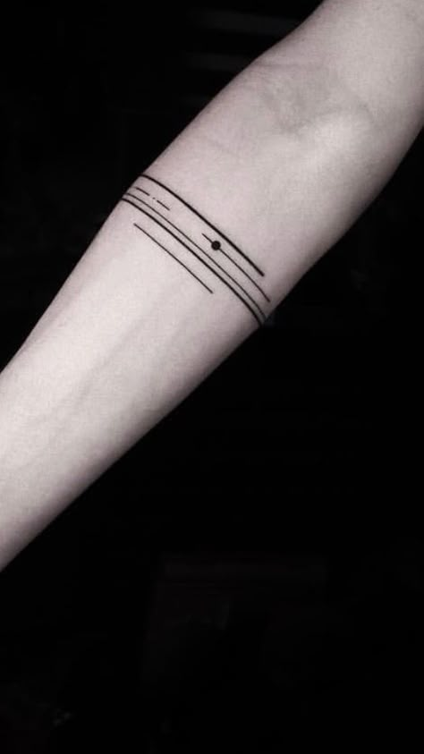 Small Arm Band Tattoo For Men, Geometric Band Tattoo Design, Geometric Line Tattoo Men, Forearm Band Tattoos Men, Line Arm Band Tattoo, Geometric Armband Tattoo, Geometric Arm Band Tattoo Design, Tattoo Trends 2023, Strip Tattoo