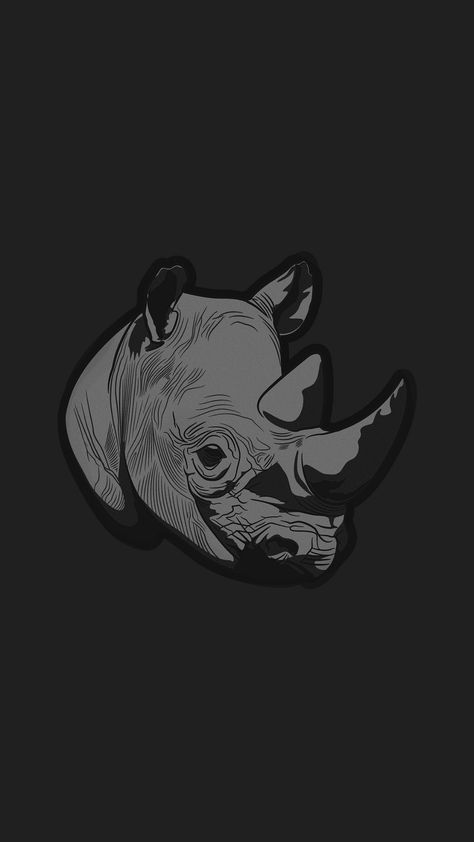 Thoughtful Rhino Dark Minimal Illust Art #iPhone #7 #wallpaper Rhino Wallpaper, Rhino Art, Ipad Mini Wallpaper, Iphone 5s Wallpaper, Hd Logo, Wallpapers Ipad, Ipad Wallpapers, Iphone 6 Wallpaper, View Wallpaper