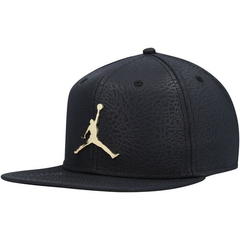 Give any outfit an unforgettable style with this Jordan Brand Pro Elephant Ingot snapback hat. Featuring a metallic Jumpman logo over a textured design, this eye-catching cap will add a flashy finish to any look. Jordan Hats, Dope Hats, Baseball Snapback, Buy Jordans, Jumpman Logo, Textured Design, Cool Hats, Jordans For Men, Mens Big And Tall