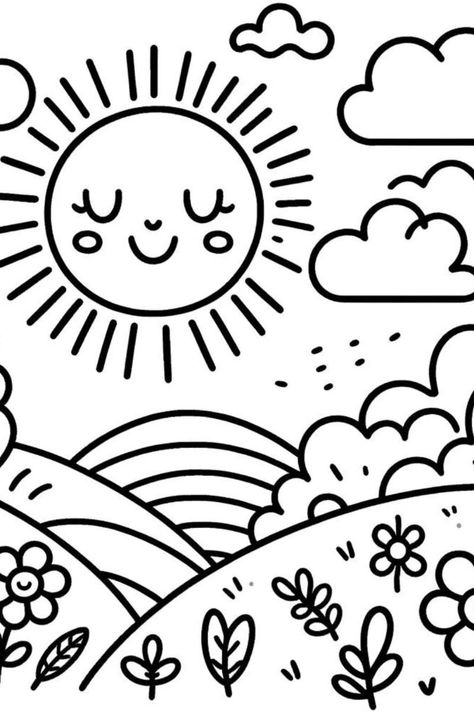 Unleash your creativity! Click the link above to explore our amazing collection of coloring pages. Perfect for relaxation and fun. Start coloring now! 😃😗😚 Cute Spring Drawings Easy, Spring Day Ideas, Welcome Coloring Pages, Easy Coloring Pages For Kids, Bird Printables, Simple Coloring Pages, Kawaii Coloring Pages, Kindergarten Coloring Pages, Spring Coloring Pages