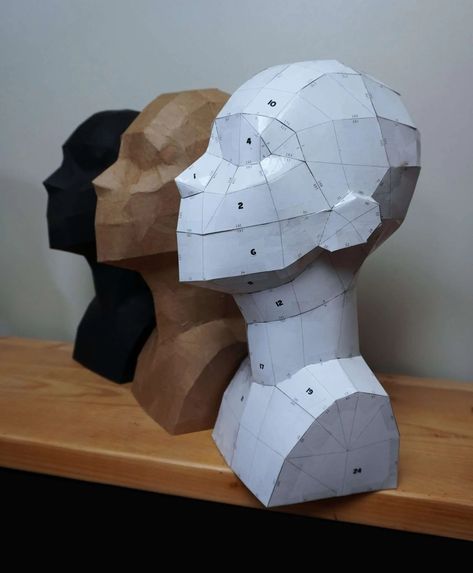 paper-mache-mannequin-head-1 Cardboard Mannequin, Armature Sculpture, Cardboard Art Sculpture, Paper Mache Head, High School Art Projects, Dinosaur Toys For Kids, Paper Mache Clay, Paper Sculptures, Cardboard Sculpture