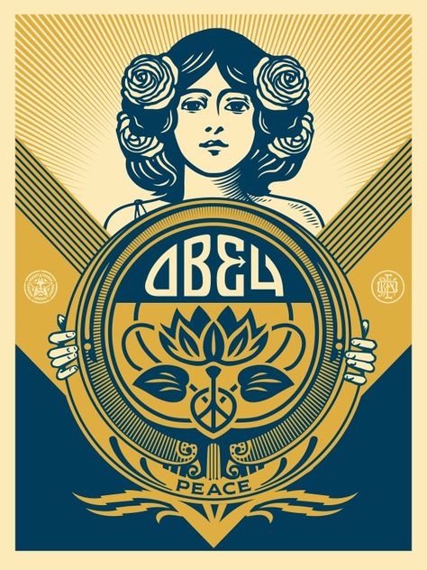 OBEY HOLIDAY 2016 PRINT - Obey Giant Shepard Fairey Art, Obey Giant, Shepard Fairey Obey, Obey Art, Shepard Fairey, Holiday Prints, Street Artists, Mosaic Crafts, Painting Kits