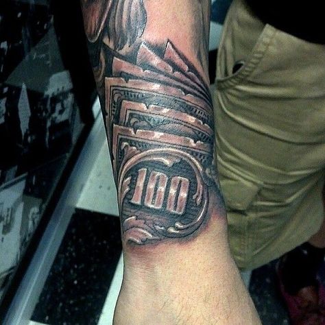 Louie Vuttion Tattoo, Money Tattoos, Payasa Tattoo, Azteca Tattoo, 12 Tattoos, Aztec Tattoo Designs, Money Tattoo, Men Tattoos Arm Sleeve, Forarm Tattoos