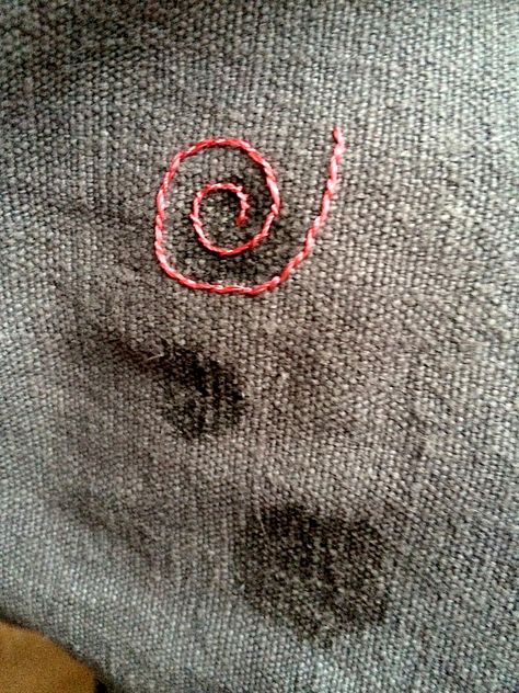 How to Salvage Stained Cloth: Embroider It! - Improvised Life Embroider Over Stains, Collar Tips, Make Do And Mend, Visible Mending, Simple Embroidery, Needle Work, Clothing Inspiration, Eco Fashion, Fashion Fabric