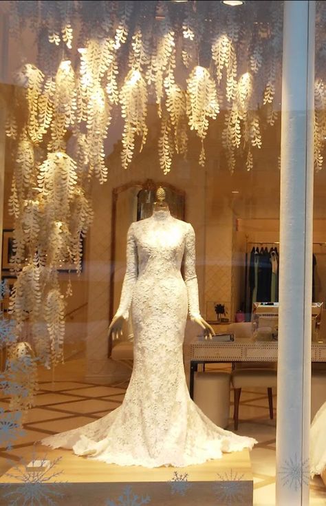 Wedding Dress Window Display, Bridal Shop Window Display, Bridal Window Display, Bridal Boutique Interior, Feature Wall Living Room, Store Window Display, Boutique Display, Boutique Decor, Wedding Store