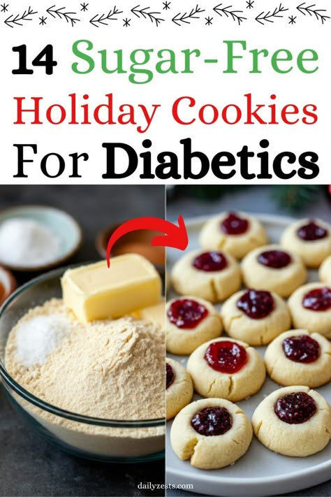 15 Diabetic-Friendly Holiday Cookie Recipes – Daily Zests for Wellness Best Sugar Free Cookies, Sugar Free Sugar Cookie Recipe, Oatmeal Cookies For Diabetics, Sugar Free Cookies For Diabetics, Low Sugar Christmas Cookies, Sugar Free Sugar Cookies, Cookies For Diabetics, Sugar Free Christmas Treats, Sugar Free Christmas Cookies