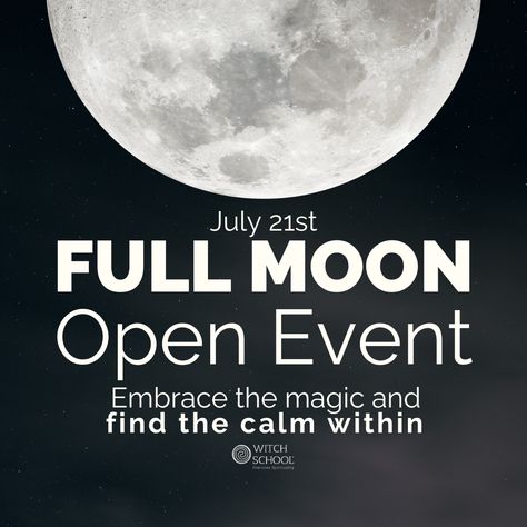 🌕✨ Full Moon & Rest Event ✨🌕

Bathed in the luminous glow of the full moon, our minds ignite with creative sparks and restlessness. No Fee.

🕒 Date & Time: July 21, 2024, at 9 pm EST
📍 Location: Zoom
Cut and Paste this zoom Link to Register on zoom and get our link: https://us06web.zoom.us/j/88084866207


#witchschool
#MagicAndMoonlight
#WitchyWisdom
#FeministMagic
#WitchyGatherings
#MoonlitEmpowerment
#WitchyFeminism
#FeminineEmpowerment Witch School, Guided Visualization, School Staff, Clear Your Mind, The Full Moon, Holistic Living, Breathing Exercises, Moon Goddess, Cut And Paste