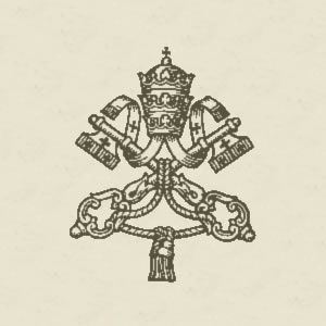 Emblem of the Vatican: the crossed keys of Saint Peter, topped by the papal tiara. Saint Peter Keys, Saint Peter Tattoo, Vatican Tattoo, Tattoos Latin, Papal Tiara, Perfume Images, Vatican Art, Rosary Bead Tattoo, Catholic Tattoos