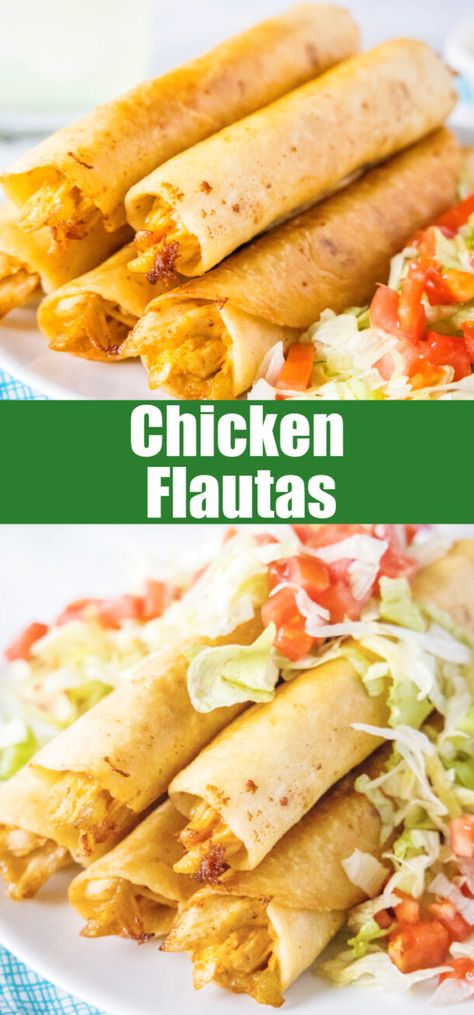 Flor Tortillas Recipes, Homemade Flautas, Ranchera Sauce, Persian Eggplant, Flautas Recipe, Farmhouse Recipes, Appetizer Dinner, Chicken Delight, Chicken Flautas