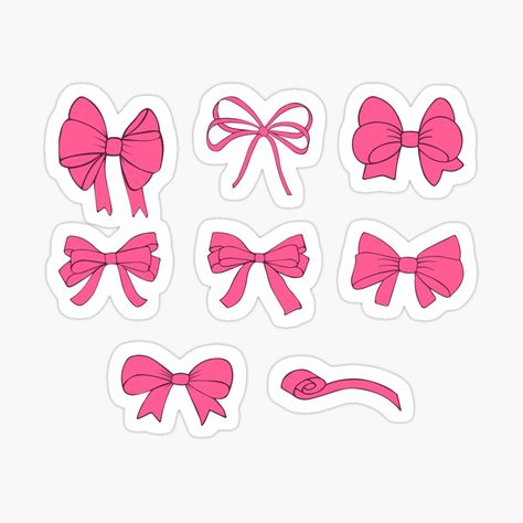 Ribbon Sticker Printable, Vintage Aesthetic Stickers Printables, Bow Sticker, Ribbon Sticker, Hand Drawn Doodles, Buy Icon, Diy Photo Book, Ribbon Banner, Gift Bows