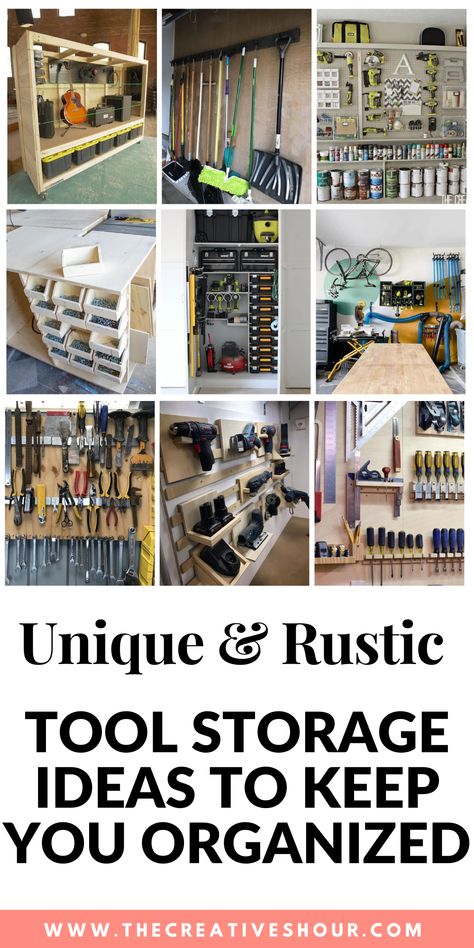 Whether you're a DIY enthusiast, a hobbyist, or a seasoned pro, having an organized tool storage system is essential for unleashing your creativity and getting the job done efficiently. But what if you're working with limited space? Fear not! Explore these ingenious tool storage ideas tailored for small spaces, ensuring that every tool has its place, and your workspace remains clutter-free and inspiring. Hand Tool Organization Ideas, Socket Organizer Diy Storage, Diy Tool Storage Organizing Ideas, Hand Tool Storage Ideas, Garage Setup, Tool Storage Ideas, Tool Organization Diy, Tool Wall Storage, Pallet Tool