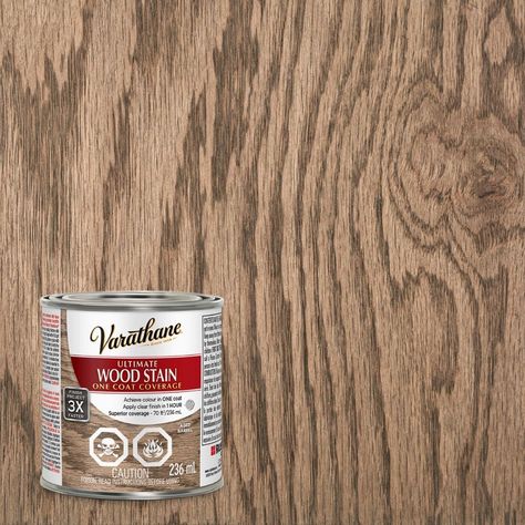 Varathane Ultimate Oil-Based Intertior Wood Stain in Aged Barrel, 236 mL | The Home Depot Canada Doors And Trim, Interior Wood Stain, Outdoor Wood Projects, Cabinets Doors, Soy Oil, Dark Stains, Exterior Wood, Wood Stain, Outdoor Wood