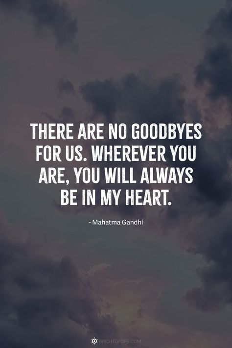 There are no goodbyes for us. Wherever you are, you will always be in my heart. Family Will Always Be There Quotes, Goodbye My Lover, You Will Always Be In My Heart, Goodbyes Quote, Missing Mom Quotes, No Goodbyes, Goodbye My Friend, Missing Mom, Farewell Quotes