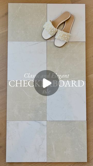 Tara Nelson on Instagram: "Classic and Elegant Checkerboard Tiles 🤍  Checkered tiles from @emsertile   I am absolutely in love with this timeless and trending style; checkered tiles! We are currently installing this tile floor in my laundry room but I just had to share it before our reveal! This is absolutely the most lovely way to set tile and can work in so many spaces in your home.🤍  Whether you are using bold charcoal and white tiles or a more muted palette of taupe and creamy white (like me!) it is everything.  This tile lay can incorporate marble, ceramic, or porcelain tiles as it is all about the checkered pattern. I like to set my floors on point which gives it a more dramatic feel as you enter the room.  So stay tuned as we share all the details on how we used this beautiful @em Checkered Master Bath Floor, Checkered Shower Floor, Porcelain Checkerboard Floor, Checker Kitchen, White Tile Entryway Floors, Cream Checkered Floor, Muted Checkered Floor, Laundry Room Ideas Checkered Floors, Tan And Cream Checkerboard Floor