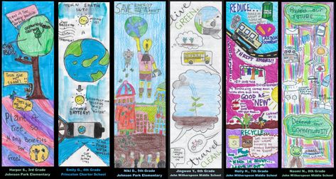 Winners of the 2019 Climate Action Plan Bookmark Contest - Sustainable Princeton Bookmark Contest, Climate Changing, Bookmark Ideas, Model Town, Scrapbook Book, Local Library, Diy Bookmarks, Climate Action, Action Plan