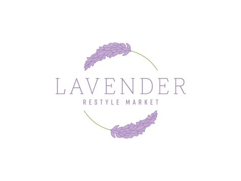 Lavender Logo by Ben Mackie Logo Background Design, Lavender Logo, Minimal Traditional, Frozen Invitations, Lavender Cottage, Gold Eye Makeup, Procreate Ipad Art, Flat Logo, Artist Logo