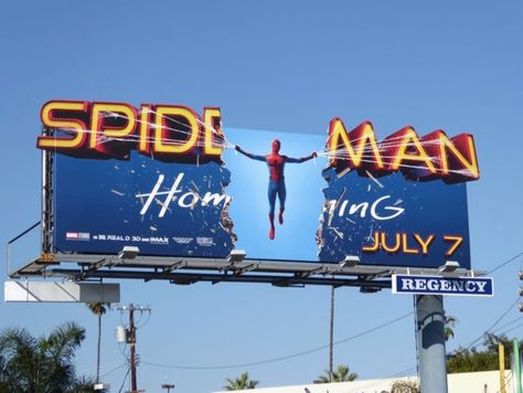 Daily Billboard: Spider-man Homecoming movie billboards... Advertising for Movies TV Fashion Drinks Technology and More Movie Billboard, Outdoor Advertising Billboard, Guerrilla Advertising, Hoarding Design, Interactive Advertising, Copy Ads, Clever Advertising, Spider Man Homecoming, Billboard Advertising