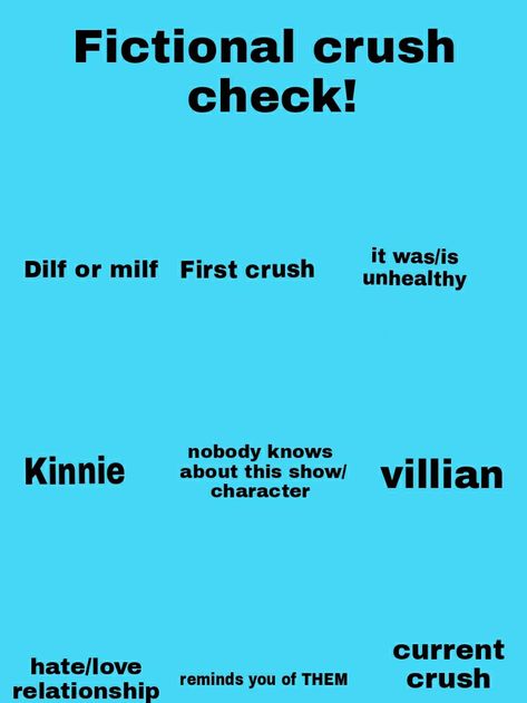 Characters Im Like Template, Fictional Crush Check Template, Kin Assigning My Family Template, Fictional Crush Template, This Or That My Type Template, Simp List Template, Kin Templates, Me Template, Alignment Charts