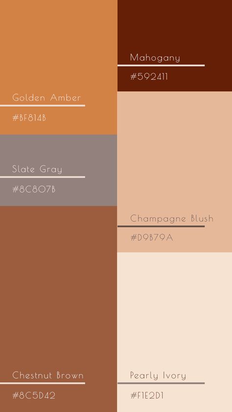 Cowboy Colour Palette, Red Wood Color Palette, Canva Fall Color Palette, Butterscotch Color Palette, Caramel Colour Palette, Colour Palette With Brown, Pastel Fall Color Palette, Cowboy Color Palette, Cognac Color Palette