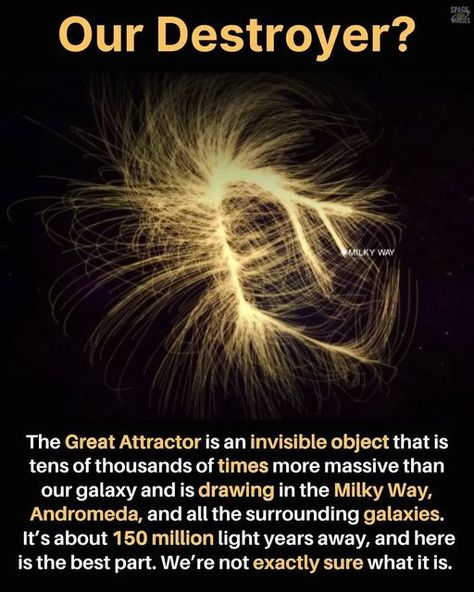 The Great Attractor, Laniakea Supercluster, Facts About Universe, Universe Theories, Space Theories, Creating A Book, Physics Theories, Physics Facts, Theories About The Universe