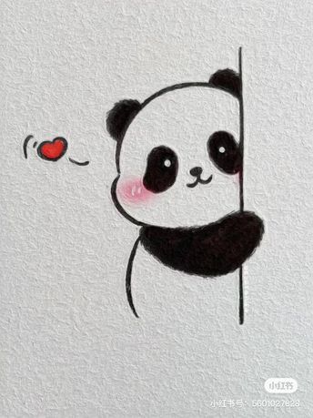 Panda Drawing Easy, Panda Sketch, Cute Panda Drawing, Cat Tattoo Ideas, Kawaii Cat Drawing, Pencil Sketches Easy, Panda Painting, Hand Shadows, Panda Drawing