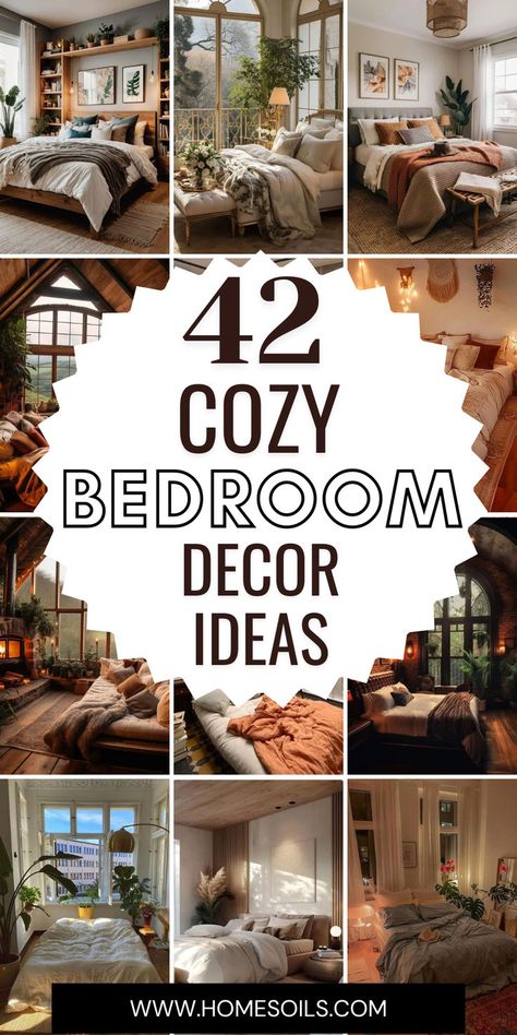 Transform your space with 38 cozy bedroom inspirations that bring warmth and comfort to every corner! Perfect for creating a serene retreat—visit our site for all the dreamy ideas! 🛏️✨🌙 Cozy Bedroom Wall, Bedroom Chic Decor, Tranquil Bedroom Decor, Down Comforter Bedding Ideas Cozy, Tan Comforter Bedroom Color Combinations, Pictures Of Bedrooms, Large Bedroom Design Ideas, Making Bedroom Cozy, Cozy Bed Corner Ideas