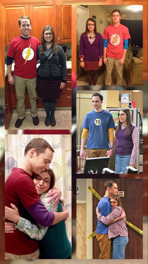 Sheldon Cooper Costume, Sheldon And Amy Costume, Young Sheldon Halloween Costume, Young Sheldon Costume, Amy Big Bang Theory, Big Bang Theory Tattoo, Big Bang Theory Halloween Costumes, Comicon Costume Women, Ideas For Bangs