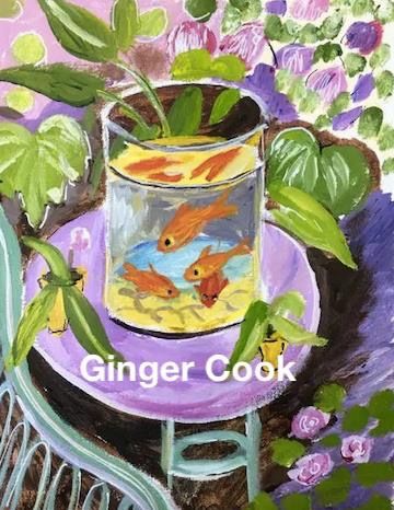 Matisse Goldfish 1 cookie Academy VLL and WW acrylic painting lesson by Ginger Cook. Matisse Goldfish, Painting Videos Tutorials, Painting Lesson, Goldfish Bowl, Fabric Fish, Acrylic Painting Lessons, Art Academy, Painting Lessons, Painting Videos