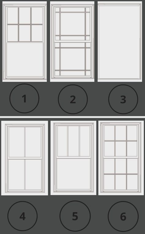 Window Grilles: What Pattern Suits My Home's Style | Blog | brick&batten Windows With Upper Grids, Different Windows Styles, Three Over One Windows Exterior, Farm Style House Windows, Window Styles For Homes Farmhouse, White Window Exterior House, Windows For New House, White Farmhouse Windows, Decorative Windows Exterior