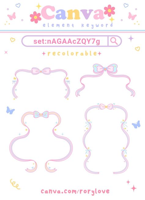 Cute Ribbon Frame | Canva Element Keyword can Coquette Border Design, Coquette Border, Thanksgiving Coloring Book, Boarders Designs For Projects, Alfabet Font, Cute Border, Diy Ribbon Flowers, Keyword Elements Canva, Graphic Shapes Design