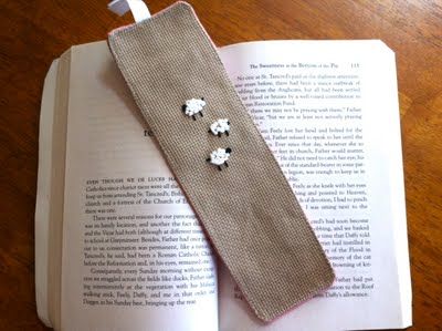 embroidered sheep bookmark Hand Embroidered Bookmark Diy, Embroidery Thread Bookmark, Embroidery Sheep Pattern, Sheep Embroidery French Knots, Sheep Bookmark, Embroidered Sheep, Interesting Place, Diy Bookmarks, Needlework Embroidery