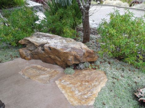 Boulder seat Scottish Garden, Crushed Granite, Landscaping Rock, Landscaping With Boulders, Water Usage, Garden Trees, Great Job, Zen Garden, Landscape Ideas