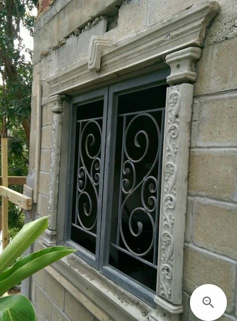 Zinc/Metal Windows, wrought iron burglar proofing Bars On Windows Security, Burglar Proof Window Designs, Burglary Proof, Grill Window, Small Rustic House, Window Security Bars, Window Grills, Burglar Bars, Window Inspiration