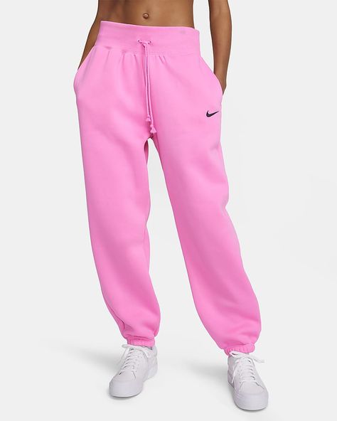 Nike Sportswear Phoenix Fleece, Sweatpants Nike, Oversized Sweatpants, Nike Sportswear Women, Oversized Pants, Luxury Loungewear, Nike Sweats, Nike Joggers, Wide Leg Sweatpants