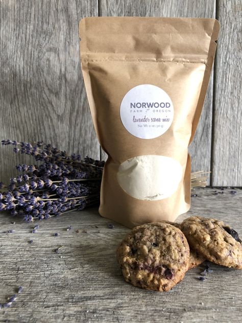 Lavender Chocolate Chip Cookies, Earl Grey Lavender Cookies, Purple Oatmeal, Lavender Biscuits, Lavender Scones, Lavender Oatmeal, Blueberry Lavender, Scone Mix, Breakfast Cookie