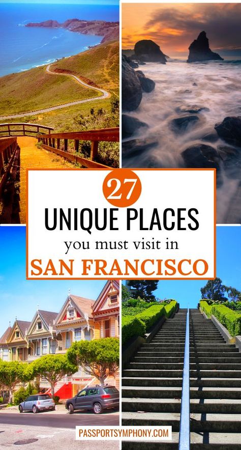 27 Hidden gems in San Francisco you didn't know about California Itinerary, San Francisco Itinerary, Places In San Francisco, San Francisco Travel Guide, Aesthetic California, California Roadtrip, To Do In San Francisco, Cali Life, Usa Travel Guide