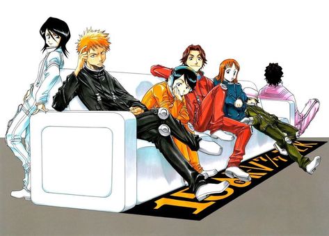 Kubo Tite, Long Pink Hair, Rukia Bleach, Tite Kubo, Byakuya Kuchiki, Orihime Inoue, All Colour, Bleach Anime Art, Kurosaki Ichigo