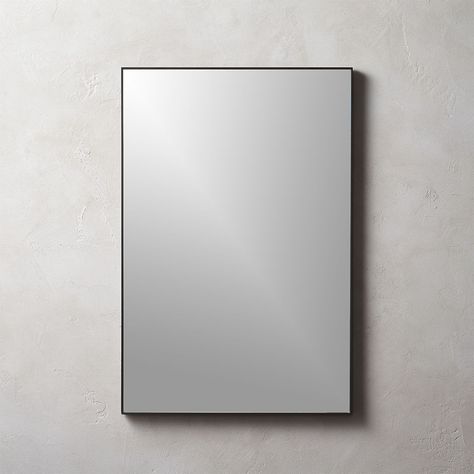 Modern Bath Mirrors | CB2 Black Rectangle Mirror, Black Flush Mount Light, Mirror Cleaner, Rectangular Wall Mirror, Black Wall Mirror, Handmade Mirrors, Gold Mirror Wall, Bath Mirror, Modern Mirror Wall