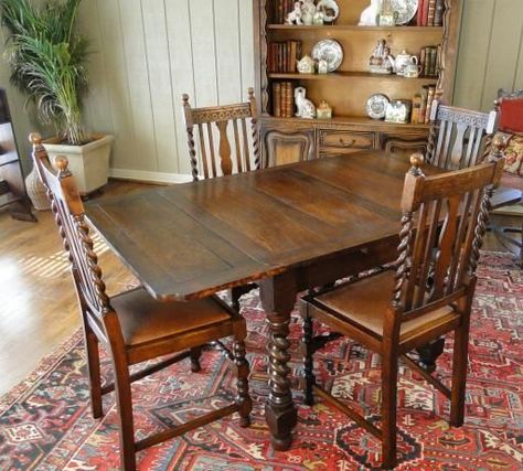 Antique English Barley Twist Table Game Kitchen Dining Draw Leaf Dark Barley Twist Furniture, Western Dining Room, Antique Dining Room Chairs, Barley Twist Table, Antique Dining Rooms, Draw Leaf Table, Antiquing Furniture Diy, Draw Leaf, Maple Furniture