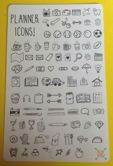 Image result for bullet journal icons Easy Planner Doodles, Bujo Icons, Bullet Journal Icons, خريطة ذهنية, Planner Doodles, Bujo Doodles, Planner Icons, Visual Thinking, Bujo Inspiration