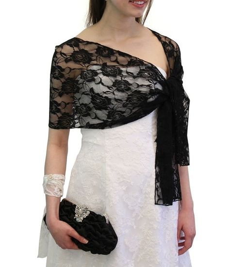 Couture, Dress With Shawl Aesthetic, Black Lace Shawl, Lace Shawl Outfit, Shawl Wedding, Bridal Cover Up, Elegant Scarves, Dress With Shawl, Bridal Shawl