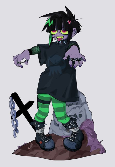 Pose Reference Zombie, Cute Zombie Drawing, Zombie Art Character Design, Undead Oc, Zombie Girl Drawing, Zombie Pose Reference, Zombie Oc Art, Zombie Girl Art, Zombie Character Design