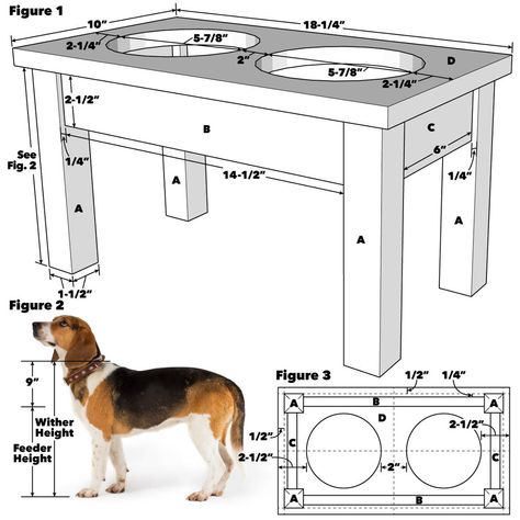 Saturday Morning Workshop: How To Build A Dog Bowl Stand (DIY) | Family Handyman How To Make A Raised Dog Feeder, Raised Dog Bowls Diy How To Make, Raised Pet Bowls Diy, Diy Dog Bowl Stand 3 Bowls, Wood Dog Food Stand, Dog Bowls With Stand, Raised Food Bowls Diy, Dog Dishes Stand, Wood Dog Bowl Stand Diy