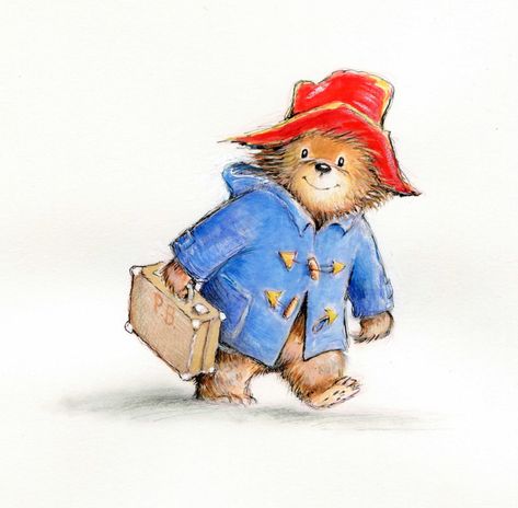 Oso Paddington, 동화 삽화, Bear Drawing, Bear Illustration, Paddington Bear, Bear Party, Going For Gold, A Teddy Bear, Bear Art