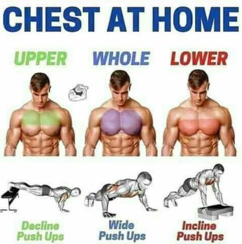 Cardio Running, Chest Workout At Home, Chest Workout For Men, Chest Workout Routine, Home Workout Men, Workout Program Gym, Latihan Dada, Trening Sztuk Walki, Gym Workout Planner