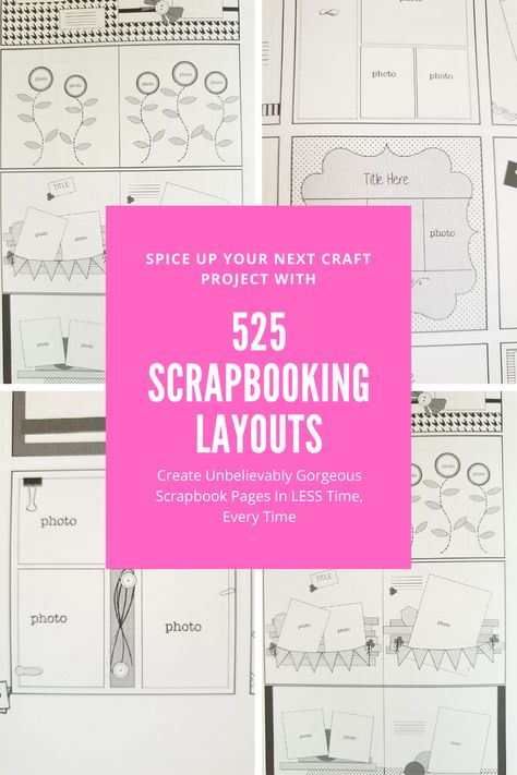 Scrapbook Ideas Simple Diy, Scrapbook Templates Printable, Scrapbook Page Layouts Templates, Scrapbook Ideas Simple, Hybrid Scrapbooking, Scrapbook Layout Ideas, Beginner Scrapbooking, Fall Scrapbook Layouts, Scrapbook Design Layout