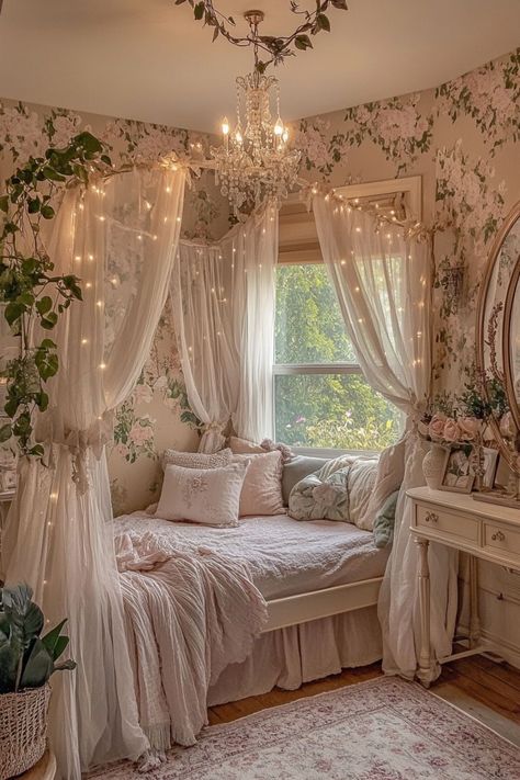 Everskies Bedroom, Soft Lavender Bedroom, Cute Bedding Pink, Pastel Cottagecore Bedroom, Bedroom Retro Aesthetic, Lavender Room Ideas Aesthetic, Rooms Aesthetic Vintage, Aphrodite Room Aesthetic, Own Room Aesthetic