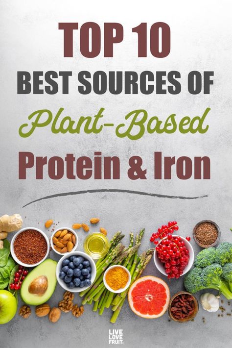 Vegetarian Iron Sources, Vegan Iron, Foods High In Iron, Sources Of Iron, Foods With Iron, Most Nutritious Foods, Iron Rich Foods, Vegan Nutrition, Protein Rich Foods